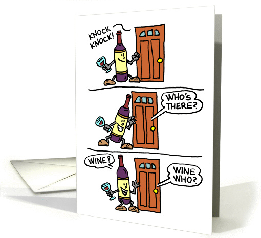 Knock Knock Wine Anniversary card (1276910)