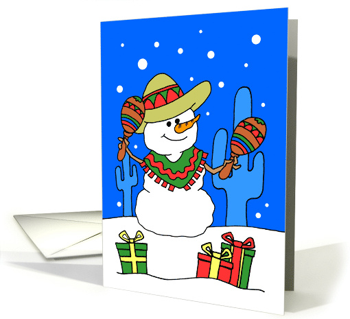 Feliz Navidad Cartoon Snowman card (1547594)