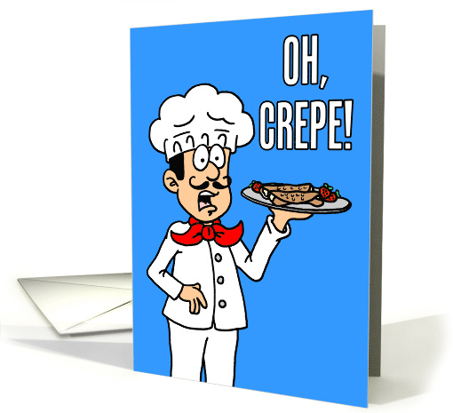 Oh Crepe Funny Pastry Pun 50th Birthday card (1596456)