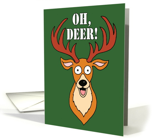 Oh Deer Funny Animal Pun 50th Birthday card (1678812)