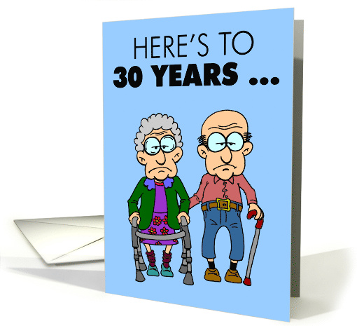 Growing Old Together 30th Wedding Anniversary card (1822450)