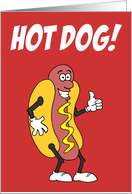Hot Dog 100 Days School Card