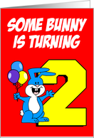 Some Bunny Turning 2 Birthday card