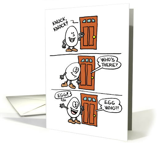 Knock Knock Egg Congratulations New Job card (1834232)