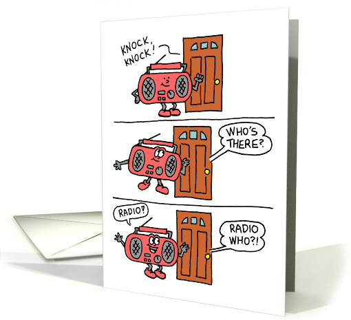 Knock Knock Radio Cartoon First Day Of School card (1839980)