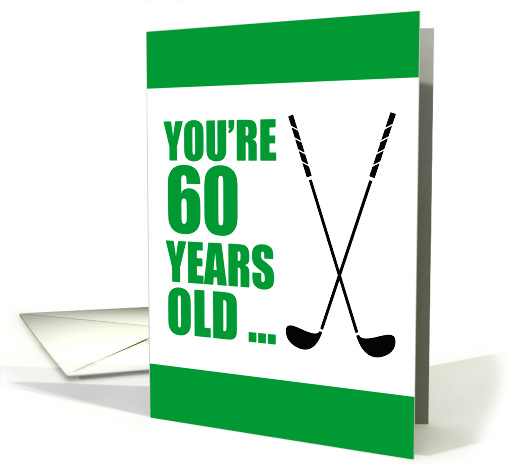 60 Years Old Golfer 60th Birthday card (1841978)