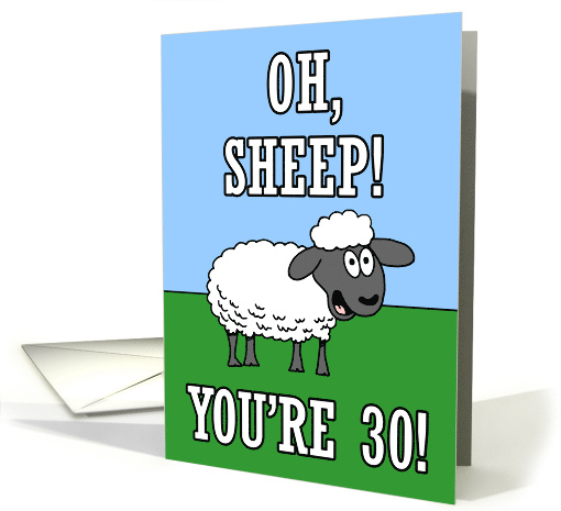 Oh Sheep 30th Birthday Pun card (1863520)