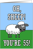 Oh Sheep 55th Birthday Pun card