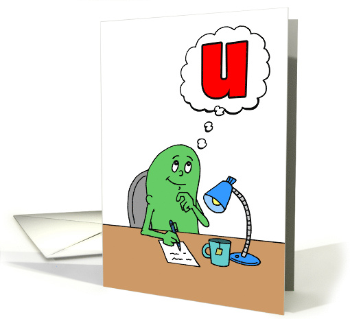 Thinking Of You Funny Bean Pun card (1867436)