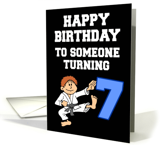 Martial Arts Karate Birthday Boy Turning 7 card (1871238)