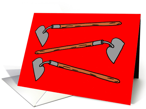 Christmas Garden Hoe Gardening Holiday Pun card (1894826)