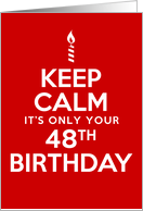 Keep Calm It’s Only Your 48th Birthday card