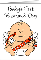 Baby’s First Valentine’s Day Cartoon Baby Cupid card