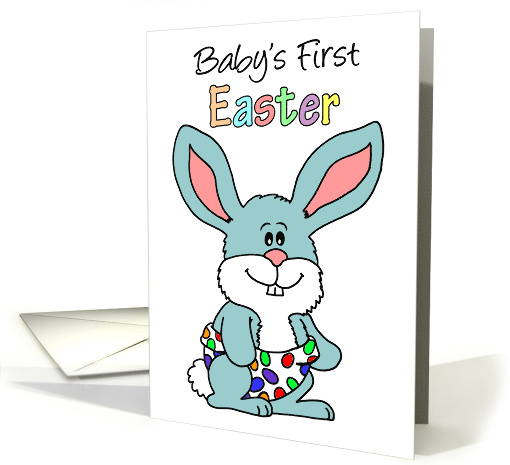 Baby's First Easter Cartoon Baby Bunny card (1902126)