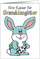 Granddaughter’s First Easter Cartoon Baby Bunny card