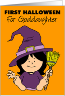 Goddaughter First Halloween Little Witch card