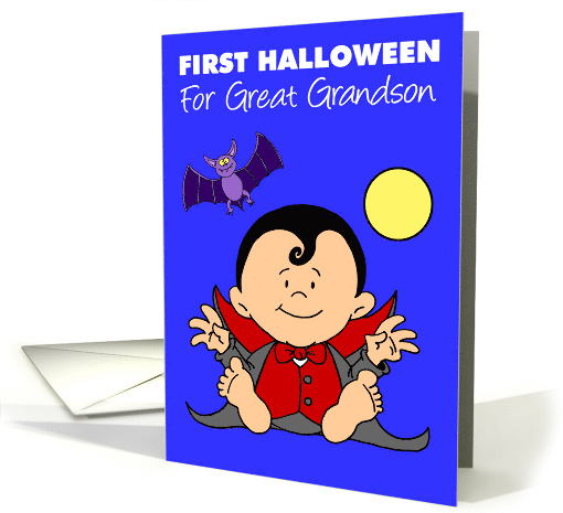 Great Grandson's First Halloween Little Vampire Bat card (1943630)