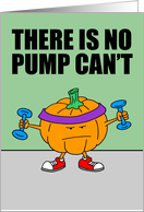 Pumpkin Motivation Workout Fitness Pun card