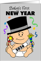 Baby’s First New Year 2026 Confetti card