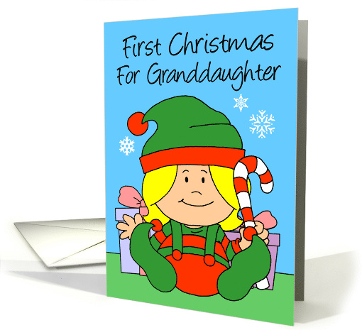 Granddaughter's First Christmas Girl Little Elf card (1948066)