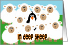 In Deep Sheep - any occasion, funny card