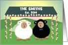 Sheep Wedding Congratulations- fun, personalized card