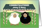 Sheep Engagement Congratulations - fun, personalized card