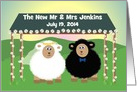 Sheep Wedding Thank You for the Wedding Gift - fun, personalized card