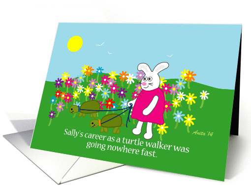 Turtle Walker - new job, congratulations card (1262682)