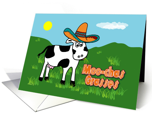 Moo-chas Grasses - Thank You - muchas gracias card (1262688)