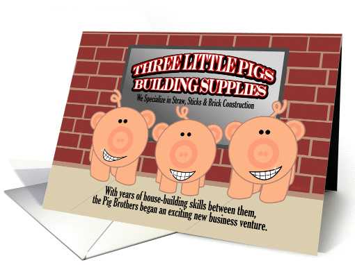 Three Little Pigs - any occasion, funny card (1262718)