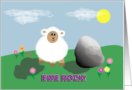 Ewe Rock - encouragement, achievement card