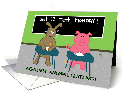 Against Animal Testing - any occasion, funny card (1262840)