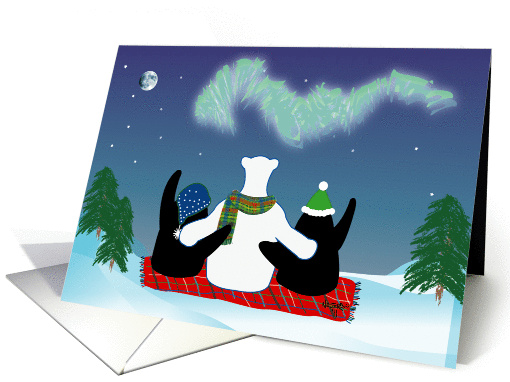 Northern Lights - Christmas, Winter, Friends card (1270094)