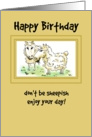 Cartoon sheep - Happy Birthday card