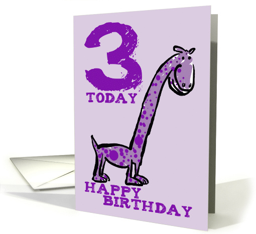 3 Today Dinosaur Happy Birthday card (1427426)