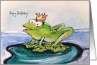 Happy Birthday! - A prince Frog card