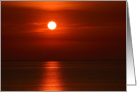 Sunrise over the ocean card
