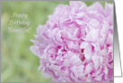 Pink Peony Happy Birthday card