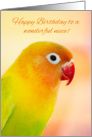 Lovebird Niece Birthday card