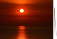 Sunrise over the ocean card