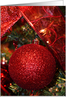 Red Christmas Ornament card
