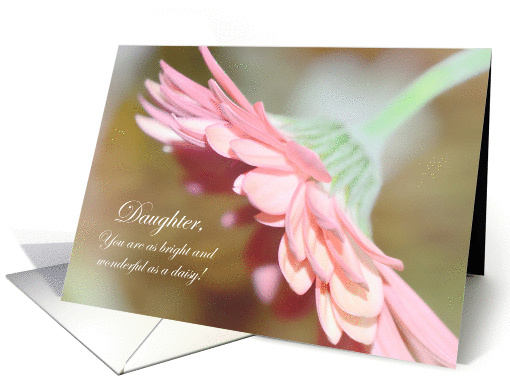 Pink Gerbera Daisy Daughter Birthday card (1271618)