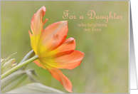 Peach and Yellow Tulip Daughter’s Birthday card