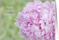 Pink Peony Happy Birthday card