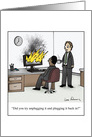 Funny Tech Support Cartoon Blank Any Occasion card