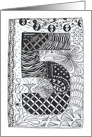 Cinco de Mayo zentangle-inspired fives card