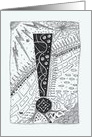 Exclamation, Punctuation Day, Surprise black/white colouring tangle card