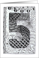 Cinco de Mayo zentangle-inspired fives card