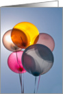 Balloons in a sunny blue sky card